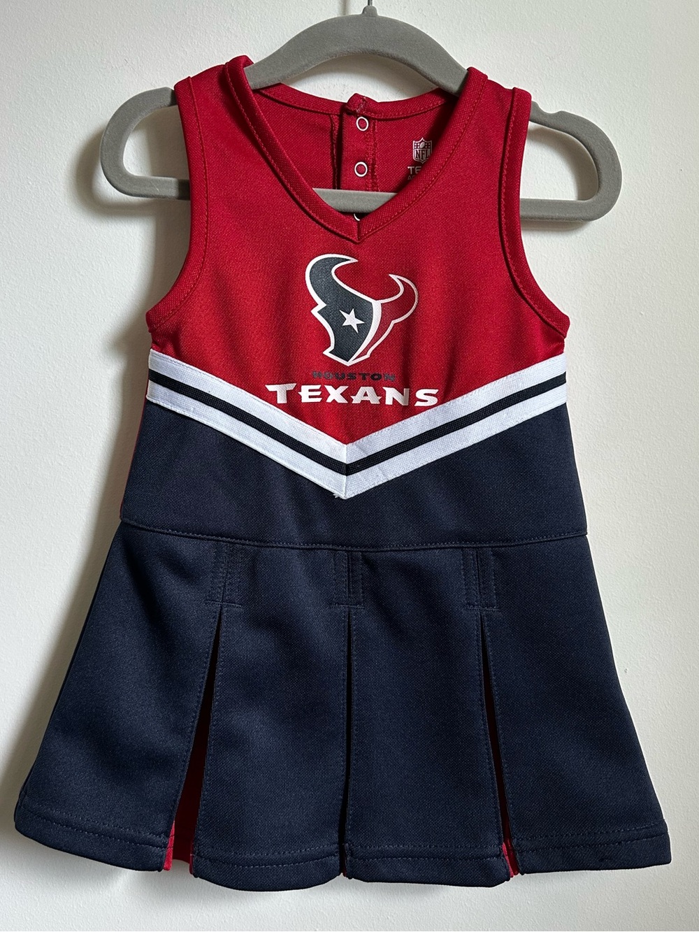 Houston Texans Toddler Cheer Dress - Red & Navy NFL 2T Logo